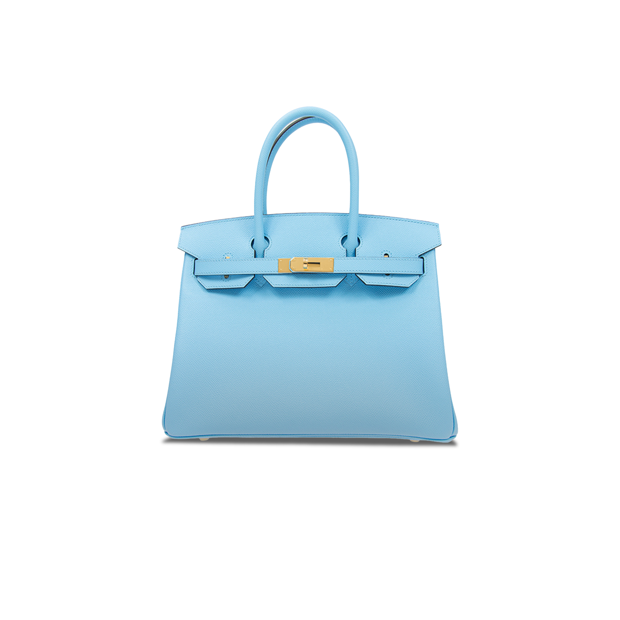 HERMES MASTER BIRKIN 25 SKY BLUE TOP HANDLE BAG BK307NEPGP (25*20*13cm)